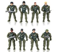 Hautton Soldato Figura Giocattolo[8 Pezzi], Soldatini Militari Plastica Personaggi Giocattolo Soldati Militari Personaggi Giocattolo D'azione con Soldati e Armi
