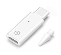 HAUXGOGO Adattatore da USB-C a Lightning per Apple Pencil di Prima Generazione, Punta di Ricambio iPencil 1st, Adattatore di ricarica Pencil di tipo C con Lightning