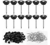 HavaCue 160 Pz Chiodi Di Tenuta per Nodi, Bottoni Di Montaggio con Chiodo, 3*30mm Chiodi Sigillanti per Membrana Fondazione, Chiodi Di Acciaio Inossidabile per Posizionare i Rotoli, Letto a Soppalco