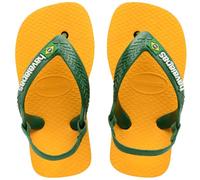 Havaianas Baby Brasil Logo Ii, Infradito Unisex - Bimbi 0-24, Pop Yellow Amazon, 17/18 EU