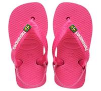 Havaianas Baby Brasil Logo II, Infradito Unisex - Bimbi 0-24, Rosa, 17/18 EU