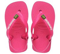 Havaianas Baby Brasil Logo II, Infradito Unisex - Bimbi 0-24, Rosa, 22 EU