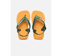 Havaianas Baby Brasil Logo II, Infradito Unisex-Bimbi 0-24, Pop Yellow Amazon, 19 EU