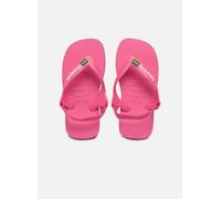 Havaianas Baby Brasil Logo II, Infradito Unisex - Bimbi 0-24, Rosa, 19 EU
