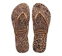 Havaianas Bambine e ragazze Slim Animals (Mini Me) FlipFlops Sand Grey/Golden 25 EU