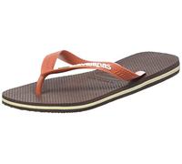 Havaianas Brasil Logo, Infradito Unisex - Adulto, Dark Brown Ceramic, 33/34 EU