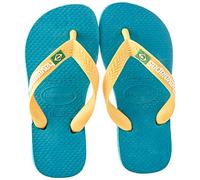 Havaianas Brasil Logo, Infradito Unisex - Bambini e ragazzi, Vibe Green, 23/24 EU