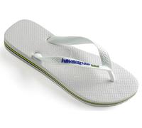 Havaianas Brasil Logo (Mini Me), Infradito Unisex - Bambini e ragazzi, Bianco, 27/28 EU