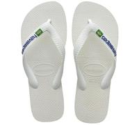 Havaianas Brasil Logo (Mini Me), Infradito Unisex - Bambini e ragazzi, Bianco, 31/32 EU