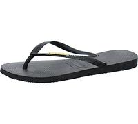 Havaianas Slim Logo 4119787, Infradito Donna, Nero (Black/Gold 1924), 41/42 EU