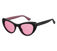 Havaianas Donna CONCHAS 807/U1 Occhiali da sole Plastica Nero Rosa Cat Eye Normale