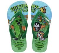 Havaianas Hav. Kids Minecraft, Infradito Bambini e Ragazzi, Verde, 3.5/4 UK Child
