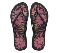 Havaianas Hav. Slim Organic, Infradito Donna, Nero Grigio Dorato, 8.5/9 UK