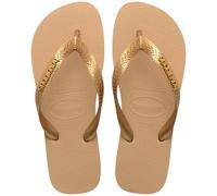 Havaianas Hav. Top Logo Metallico Infradito Donna, dorato, 41 EU