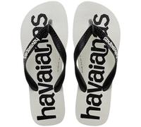 Havaianas Hav. Top Logomania 2, Infradito Uomo, Bianco, Nero, Bianco, 8.5/9 UK