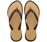 Havaianas Hav. Top Point Fusion - Infradito da donna, marrone scuro e oro, 37 EU