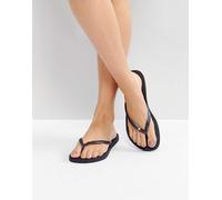 Havaianas - Infradito con fascette sottili e cristallo nere-Nero 3-4