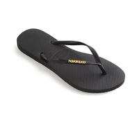 Havaianas Slim Logo 4119787, Infradito Donna, Nero (Black/Gold 1924), 41/42 EU