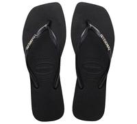 Havaianas - Infradito - Slim Square Logo Metallic Black/Silver 2 per Donne - Taglia 41 - 42 - Nero