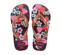 Havaianas Kids Flores Bambine e ragazze FlipFlop Eggplant/Rose Gold 29 EU