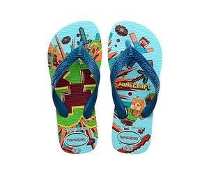 Havaianas Kids Minecraft White Blue Comfy - Infradito, WHITE/BLUE COMFY, 27/28 EU