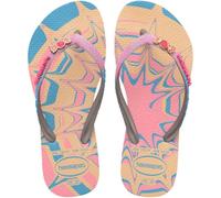 Havaianas Kids Slim Glitter Trendy, Infradito Bambino, Rosa Brillante,
