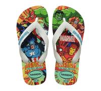 Havaianas Bambini e ragazzi Kids Top Marvel II FlipFlops White/White/Blue 33 EU