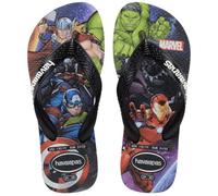 Havaianas Kids Top Marvel II, Infradito Ragazzi, Black, 35/36