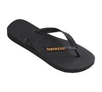 Havaianas - Infradito classiche nere con logo in metallo-Nero 37-38