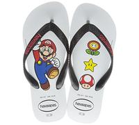 Havaianas Mario Bros, Infradito Unisex - Bambini, Bianco/Nero, 23/24 EU