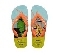 Havaianas Minecraft, Infradito Unisex - Bambini, Multicolore (Bianco/Corallo), 27/28 EU