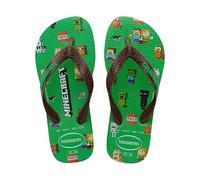 Havaianas Minecraft, Infradito Unisex - Bambini, Verde (Foglia Verde), 27/28 EU