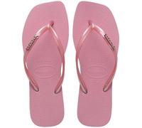 Havaianas Rosa Gold Donna Pop Up Metallic Logo Slim Square Slipper - 40, Rosa Chiffom, 41 EU