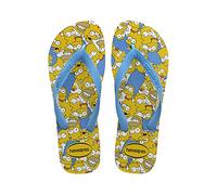 Havaianas Simpsons, Infradito Unisex - Adulto, Bianco/Turchese, 39/40 EU