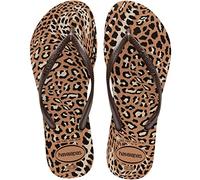 Havaianas Slim Animals, Infradito Donna, Caffè Oro Rosa, 35/36 EU