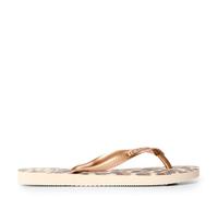 Havaianas Slim Animals, Infradito Donna, Oro Beige/Rosa/Marrone Scuro, 37/38 EU