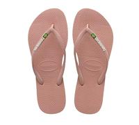 Havaianas - Slim Brasil Logo, Infradito Comode, Resistenti e Leggere, Omaggio al Brasile, Bandiera su Cinghie e Suola, Donna