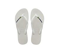 Havaianas Slim Brasil Logo, Infradito Donna, Bianco, 33/34 EU