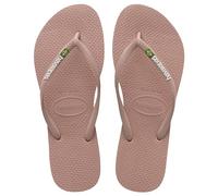 Havaianas Slim Brasil Logo (Mini Me), Infradito Bambine e ragazze, Crocus Rose, 25/26 EU