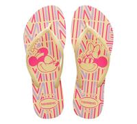 Havaianas - Slim Disney Stylish, Infradito Comode, Leggere E Alla Moda, Con Disegni Disney, Cinghie Sottili E Suola Antiscivolo, Donna, Buttercream, 33/34 EU