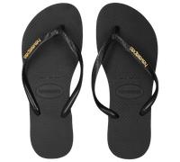 Havaianas Slim Logo 4119787, Infradito Donna, Nero (Black/Gold 1924), 41/42 EU