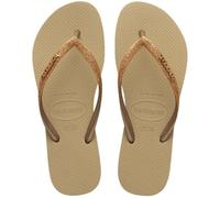 Havaianas Slim Glitter I Sandals da donna Slim Design Shiny Finish Summr Sandals (sabbia, EU 37/38), sabbia, 37/38 EU