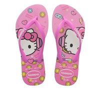 Havaianas - Slim Hello Kitty, Infradito Comode, Resistenti E Leggere, Stampa Hello Kitty, Suola Antiscivolo, Ragazze, White Reddish Purple, 23/24 EU
