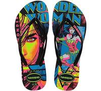 Havaianas Slim Heroes, Infradito Donna, Nero (Black/Black), 33/34 EU