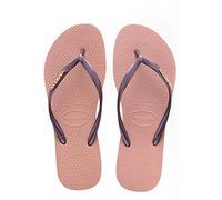 Havaianas Slim Logo Metallic, Infradito da Donna, Rosa (Crocus Rose), 43/44 EU