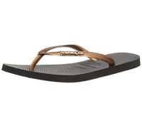 Havaianas Slim Logo Metallic, Infradito Donna, Nero (Black/Copper), 35/36 EU