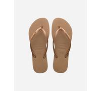Havaianas Slim Logo Metallic W - Infradito - Donna - Rosa 39-40