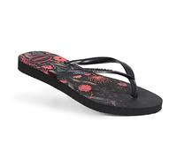 Havaianas Slim Organic, Infradito Donna, Black/Pink, 33/34 EU