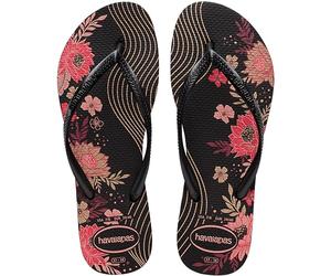 Havaianas Slim Organic, Infradito Donna, Nero, 33/34 EU