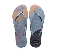 Havaianas Slim Palette Glow, Infradito, Donna, Blu Ashley Blue, 37/38 EU